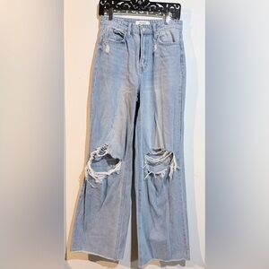 Distressed Light Blue Women's Jeans
